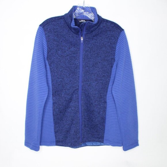 Lands' End Athletic Blue Zipper Jacket - Picture 1 of 11